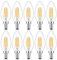 Spacelumen E14 Dimmable Small Edison Screw SES Candle Light Bulbs, 2700K Warm White 4W LED Light Bulb 40W Incandescent Equivalent, Pack of 10