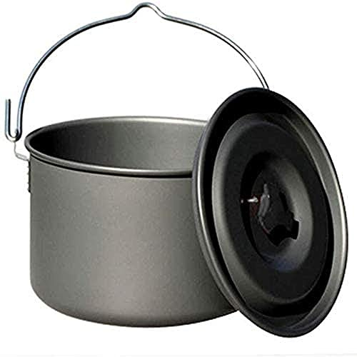 XWBLDBDFC Outdoor Picnic Cauldron Hanging Camping Pot Aluminum Alloy Cooking Pot Fire Pit Heating Stove Large Capacity Kettle