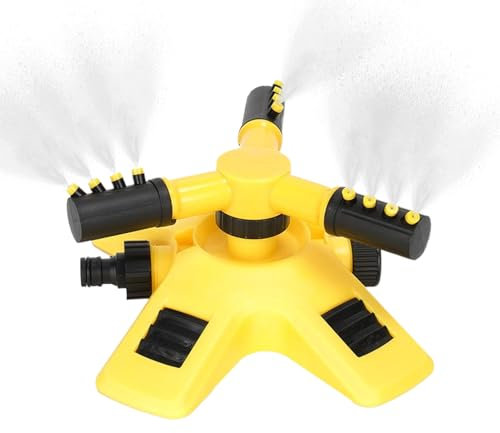 Aspersor de césped, de riego de césped giratorio de 360 grados, spray ajustable automático portátil para cobertura de áreas grandes, perfecto para riego, juegos de niños, cuidado del patio