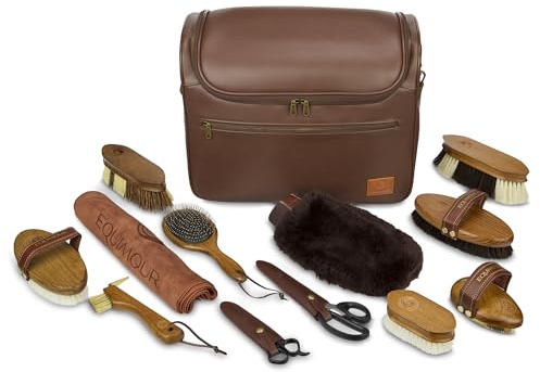 Equimour Set complet de soin - 12 pièces avec trousse