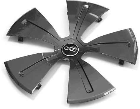 Audi 8B3601147 Radzierkappe (1 Stück) Radkappe 17 Zoll Radnabenkappe Aluminiumfelge, anthrazit