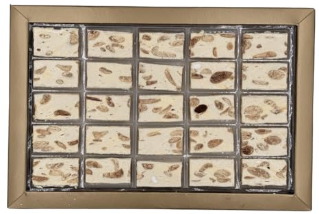 Suprem Nougat | Torrone Tenero di Montelimar Artigianale | 25 Torroncini Morbidi in Scatola Trasparente | Miele di Lavanda Mandorle e Pistacchi | Prodotto Francese Tradizionale | 250g