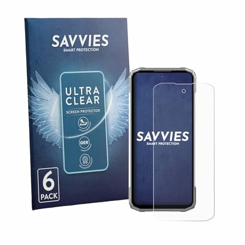 Savvies 6 Stück Schutzfolie für Doogee Blade 20 Max Displayschutz-Folie Ultra-Transparent