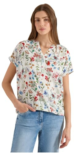 Cecil Bluse mit Split Neck und floralem Muster