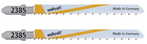 wolfcraft 2385000 Lames de Scie Sauteuse Hcs, Multicolore, Set de 2 Pièces