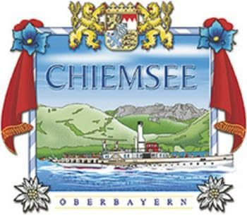 Auto-Aufkleber - Chiemsee - Gr. ca. 9 x 8cm (301390) Wappen Landeszeichen Flagge
