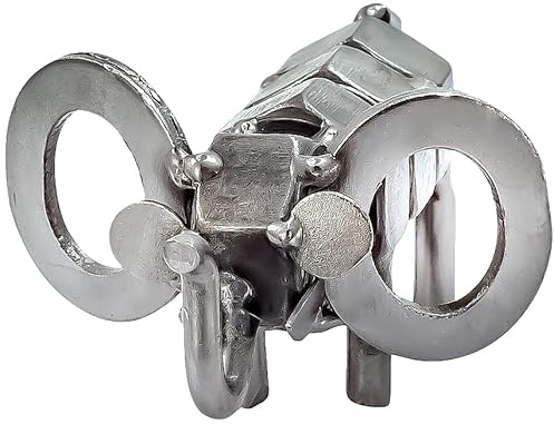 STEEMO Original Schraubenmännchen Figur: Elefant - Handgefertigte Elefanten-Deko aus Metall, 8x5x3 cm – Kreative Geschenkidee