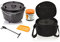 Petromax Feuertopf ft6 Einsteiger-Set - Dutch Oven mit Standfüßen inklusive Aufbewahrungstasche, Deckelheber, Pflegepaste und Schaber - für alle Grillarten und offenes Feuer - 5,5 Liter