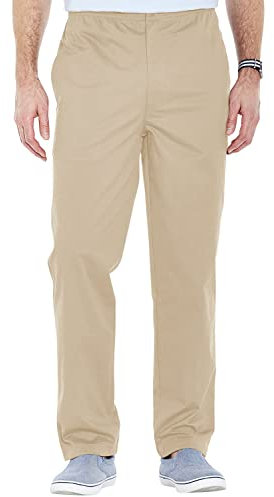 Chums Men's HIGH-Rise Rugby Cotton Trouser Pants Sand 34W / 31L