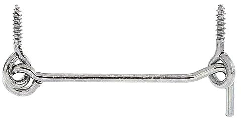 Alberts 903824 Gancho para tormentas, con cantoneras u ojales, Galvanizado, pasivado con capa gruesa, longitud 100 mm, gancho Ø 4 mm