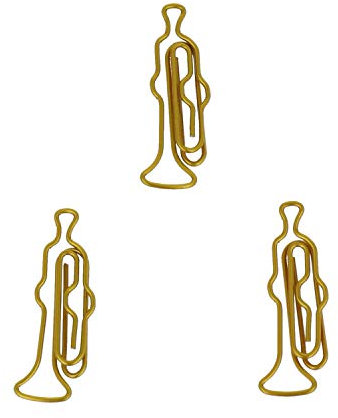 Büroklammern Trompete gold - Schönes Geschenk für Musiker