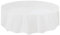 ZHOUBA Mantel redondo desechable impermeable color sólido mesa cubiertas (blanco)