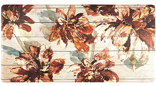 J&V TEXTILES Küchenläufer mit geprägtem Motiv, rutschfest, leicht abwischbar, 50,8 x 99,1 cm, Blumenmuster
