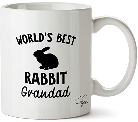 Hippowarehouse World's Best Rabbit Grandad Printed Mug Cup Ceramic 10oz