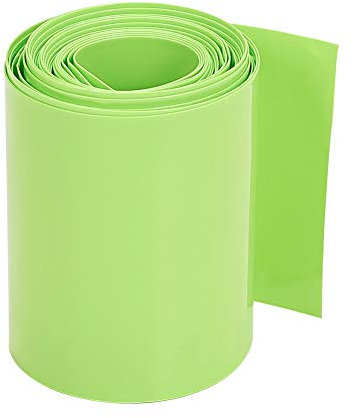 Othmro 1pc 18650 Battery Wraps, 50mm Width Flat PVC Heat Shrink Tubing Battery Insulating Cover Protective Sleeve for 18650 Double Batteries, 2.5m Length (Green)