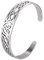 TEAMER Celtic Knot Armband Edelstahl Silber Manschette Armreif Aushöhlen Vintage Symbol Norse Amulett Schmuck für Frauen Männer