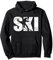 Skifahren Distressed Look Skifahrer Geschenk Pullover Hoodie