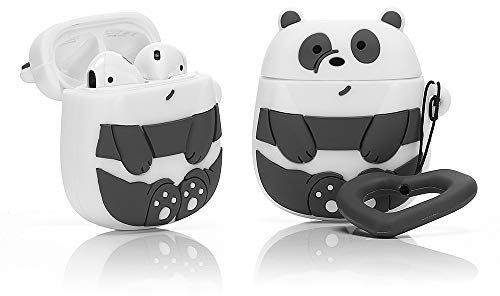 LEWOTE Silikon Niedliche Lustige Abdeckung Kompatibel mit Apple Airpods 1&2 [Tierserie] (Grizzlybär)