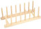 JUHONNZ Escurridor de Platos, Soporte para Platos de Madera, Organizador de Cocina Escurre Platos Escurreplatos para Platos, Tazas, CD, Copa de Vino,Reservar,Libro