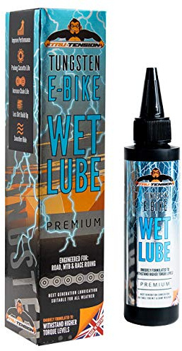 Tru-Tension | E-Tungsten Wet Weather Bicycle Lube | E-Bike Road, Mountain & Race Bike Lubricant | Bicycle Tools & Accessories | 50ml