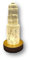 Selenit Kristall Turm, LED Beleuchtung ca.8 mm dm, Edelstein Natur belassen, Gips Kristall Spitze