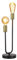 CBJKTX Tischlampe Vintage Nachttischlampe Schwarz - Wohnzimmer Schwarz Gold Tischleuchte Kinder in E27 Industrial Schlafzimmer Nachtlicht aus Metall Schreibtischlampe mit Kabel(Ohne Leuchtmittel)