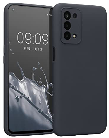 kwmobile Slim Case kompatibel mit Oppo A74 (5G) / A54 (5G) Hülle - Handyhülle aus Silikon in Schwarz matt
