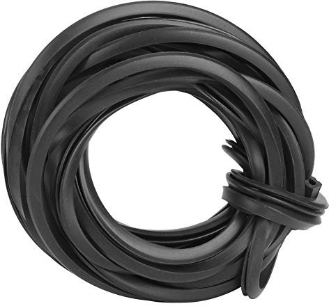 Gewächshaus Gummistreifen, 4 m/10 m/18 m Schwarzer universeller Gummi Dichtungsstreifen Glasdichtungs Gummikabel für Gewächshausbedarf (4M/13.1Ft)