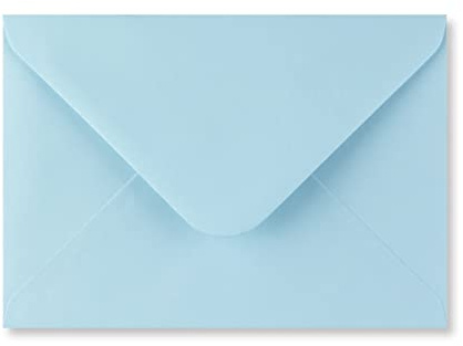 C5 (162x229mm) Coloured Envelopes Perfect for A5 Christmas Cards, Greeting Cards, Wedding Invitations, Crafts and Many More - Pack of 100 envelopes (Baby Blue)