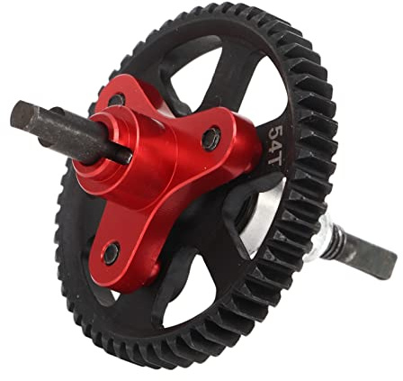 RiToEasysports Embrague Deslizante Diferencial, Embrague Deslizante de Engranaje Diferencial de Acero de Aluminio 54T para Coche Traxxas Slash 4x4 1/10 RC (Rojo)