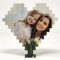 StickerLab Cuore in Mattoncini Regali Personalizzati, Made in Italy - Idea Regalo Personalizzata - Stampa Foto, Regali Personalizzabili - Festa della Mamma, Anniversario, San Valentino - 16x16cm