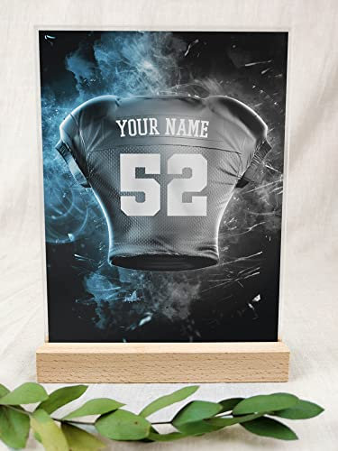 Las Vegas Fanartikel Acryl Tafel - Personalisiertes Geschenk, Football, American Football, Geschenke Jungen, Fanartikel, Fanartikel Kinder, Fan Geschenke, Las Vegas Trikot für Las Vegas-Fans
