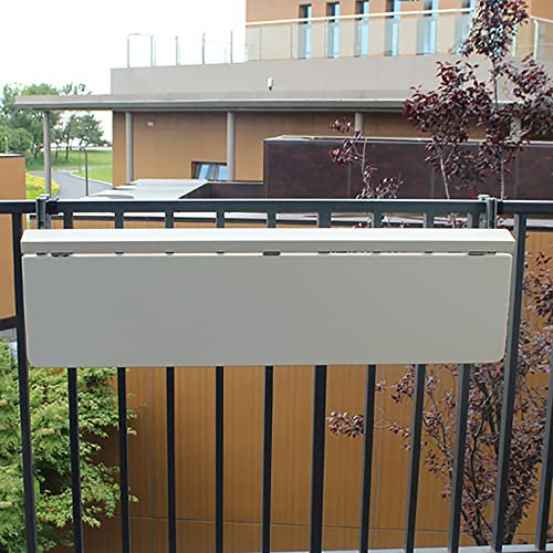 Hängetisch Balkon,Outdoor-Tisch Balkontisch zum Einhängen,klapptisch Balkongeländer,Balkonhängetisch Klappbar,Balkontisch Wetterfest,Hängetisch Gartentisch Klapptisch,5-Fach höhenverstellbar ( Color :