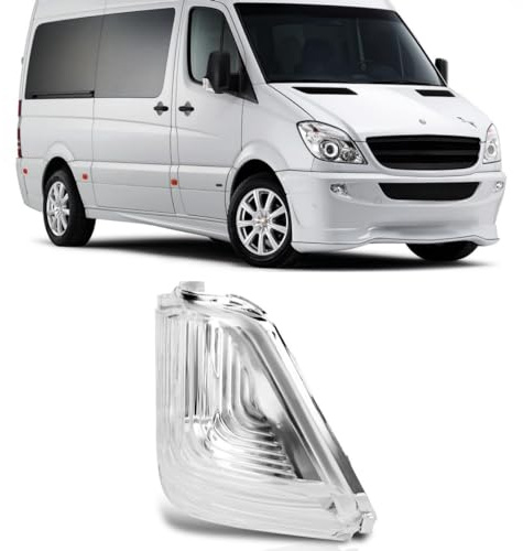 WISGOL Rückspiegel Blinker Abdeckung ohne Glühlampe für Sprinter (906) 2006-2018 (907/910) 2018-up Crafter 30-50 (2E) 2006-2016 (Klar Rechte)