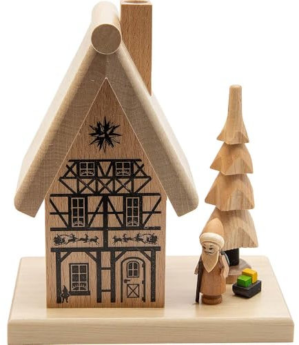 Erzgebirge Palast Spielwarenmacher Günther Räucherhaus Weihnachtsmannhaus - 16 cm