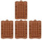 Set di 4 stampi per cioccolatini quadrati, in silicone, set per cioccolatini fai da te, stampi per cioccolatini in silicone, forniture per cucina, utensili da forno