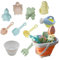 CHETOGIN Strandspielzeug Set für Kinder, Sandspielzeug Enthält mit Faltbarer Eimer Schaufel und Sandharke Spielzeug für Strand 11 Pcs Sandkasten Strand Spielzeug (orange)