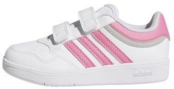 adidas Unisex - Bambini e Ragazzi Hoops 4.0 Shoes, Ftwr White Pink Fusion Grey Two, 34 EU