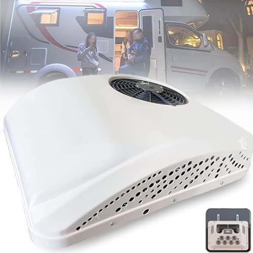 MAYFABD Aire Acondicionado para Techo de Caravana 2 en 1 Aire Acondicionado para camión Eléctrico Universal de con Refrigeración Calefacción para Caravana Camión Autocaravanas,72V