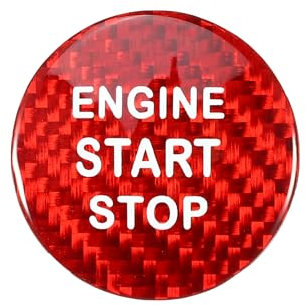 Hihaha Motor Start Stop Knopf Abdeckung für Lexus GS langlebig | Zündschalter Aufkleber Rot 1 Stück