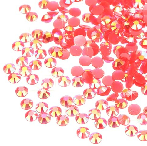 sourcing map 6000 Pcs Bright Red Resin Flatback Rhinestone SS16 4mm | Resin,Non Hotfix Rhinestones,for Crafts DIY Design, Tumblers, Clothes, Makeup, Nail Art