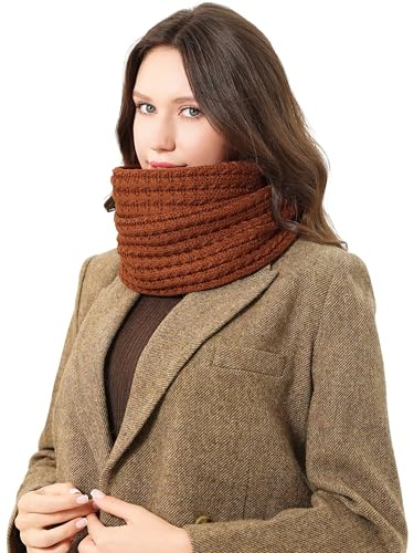 DonDon Schal Damen Winter Winterschal Strickschal Loop Schal Schlauchschal
