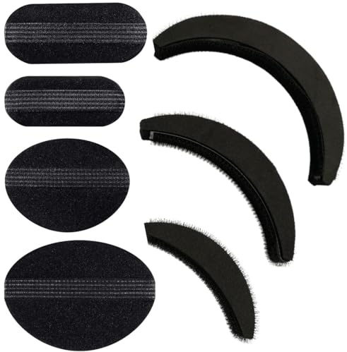 AFCJLTO Lot de 7 coussins de cheveux bouffants invisibles,Peigne Sponge Bun Accessoires de Coussin de CheveuxClip pour le volume pour Bricolage Coiffure
