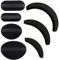 AFCJLTO Lot de 7 coussins de cheveux bouffants invisibles,Peigne Sponge Bun Accessoires de Coussin de CheveuxClip pour le volume pour Bricolage Coiffure