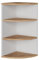 Vicco Eckregal Ecki, Bücherregal, Weiß/Goldkraft Eiche, 30 x 60 cm