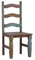MiaMöbel Esszimmerstuhl Cancun 48x107x46 cm Shabby Chic Massivholz Pinie Bunt