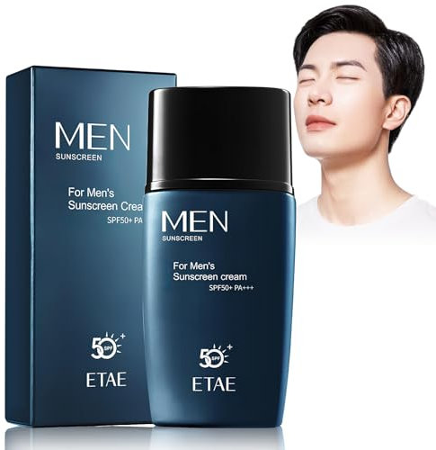 Protection solaire UV SPF 50 pour homme, crème solaire pour homme, avec vitamine E, pour peaux sensibles et allergies au soleil, SPF 50+, 45 g