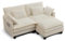 SAMERY Ecksofa Modulares Sofa Couch L Form mit Polsterhocker Big Sofa 2 Sitzer Wohnlandschaft L-Form Eckcouch Schlafsofa Wohnzimmer Schlafzimmer MöBel mit 4 Kissen (Cremeweiß, 197CM - L Form)