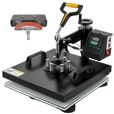 Prensa Termica, Máquina de prensado en caliente 2 en 1, impresora de sublimación Digital abatible de 360 ​​grados, multifuncional, 38x38CM, transferencia, gorra de camiseta DIY