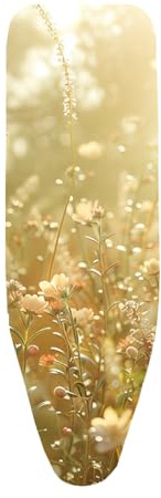 Bügelbrettbezug Gelbe Pflanzen Bügelbrettbezug 110x30 Elastisch Bezug Bügelbrett Für Schnelles Bügeln Bügeltischbezug Mit Polsterung Ironing Board Cover Hitzeresistent Bügelbrettbezüge